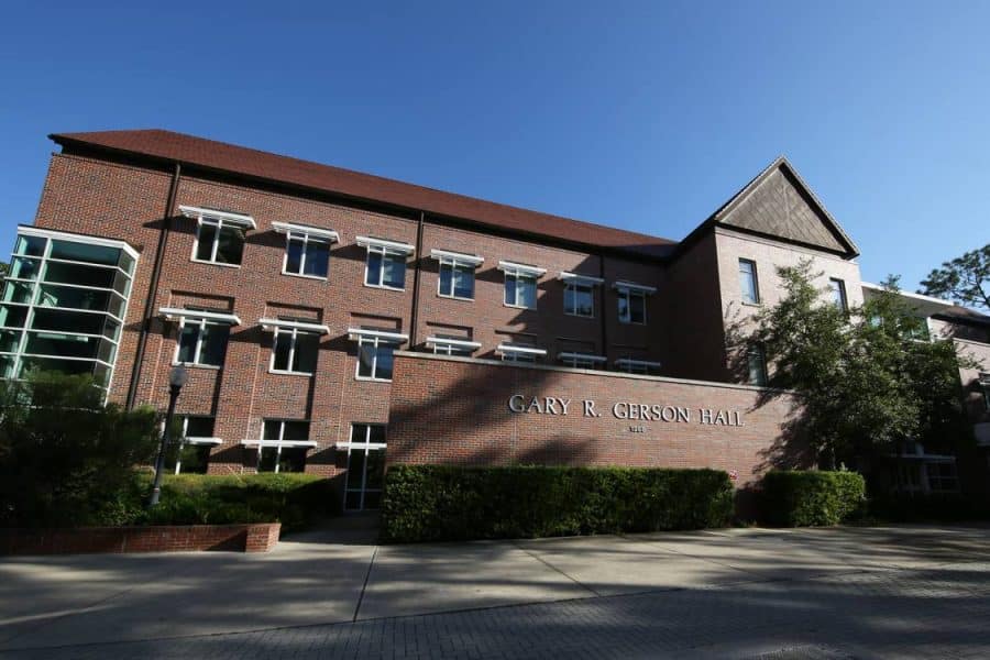 Southwest corner of Gerson Hall