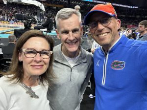 Bettina Weiss (BSAc ‘97) and Greg Weiss (BA ‘95) got to meet the legendary Billy Donovan.