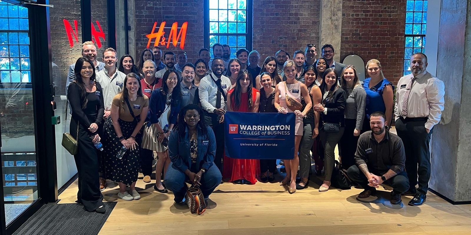 Students from the University of Florida's MBA programs visit H&M's corporate headquarters during a Global Immersion Experience