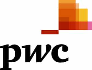 Logo for PricewaterhouseCoopers, an employer of UF Warrington Online MBA alumni