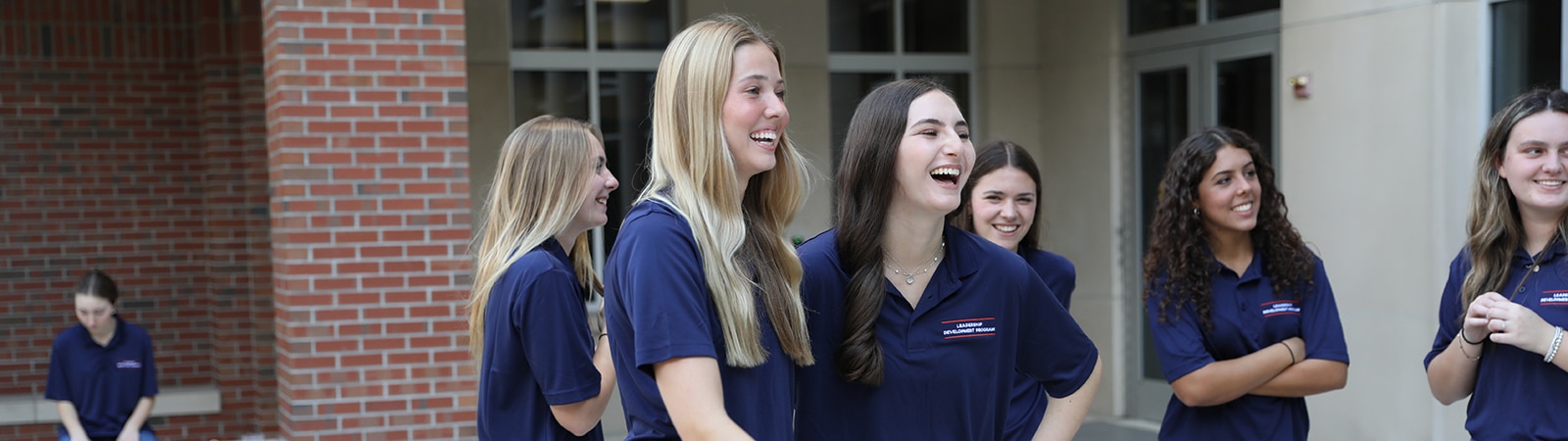 Happy candid students. 