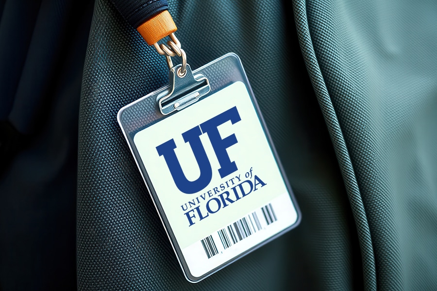 University of Florida lanyard. 