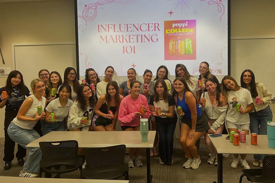 Group photo of students in UF's Retail Society. 