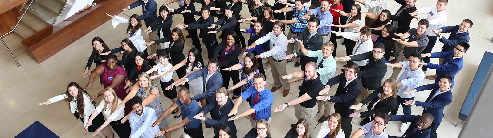 A large group of students "Gator Chomping".