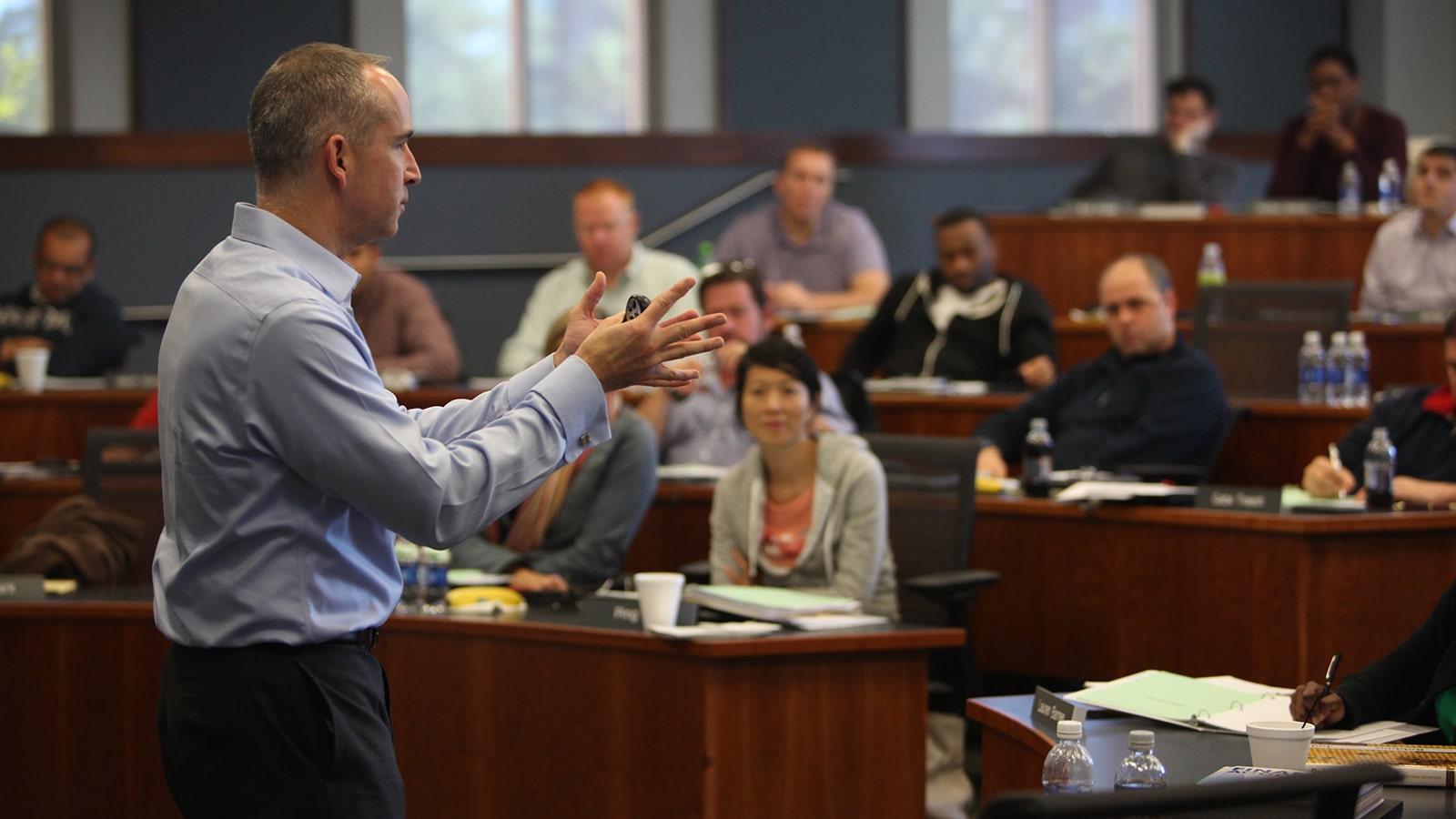 Professor Sean Limon teaching a class. 