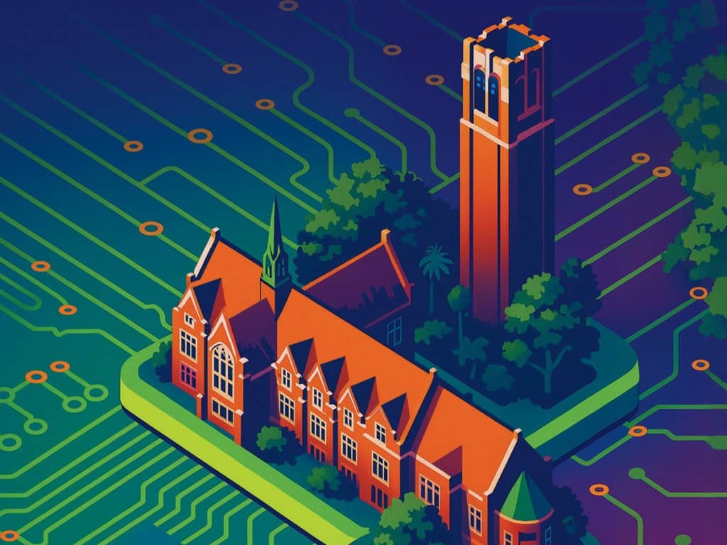 UF campus illustration