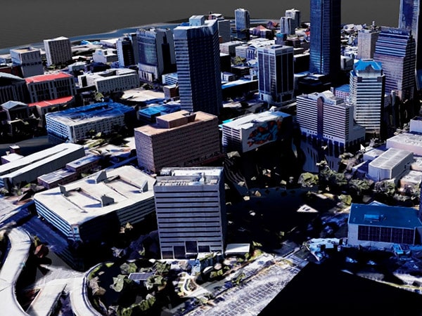 An AI-generated model of a city.