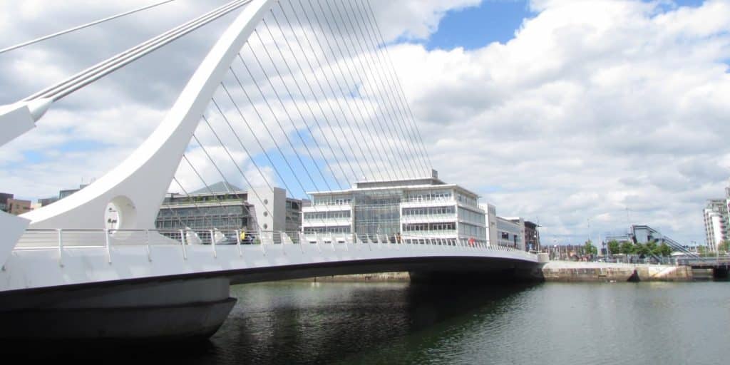 Samuel Beckett Bridge in Dublin, Ireland