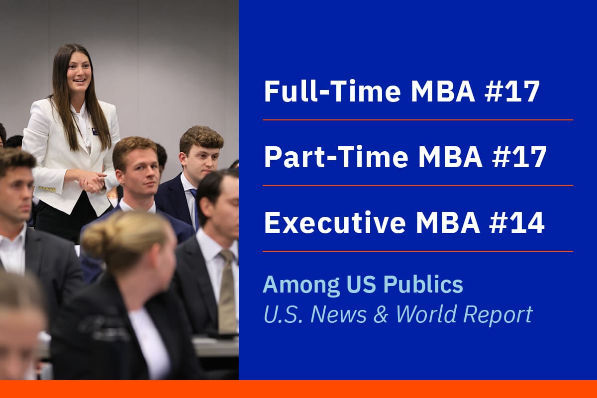 UF MBA ranks in top 20 public programs 2026 U.S. News rankings