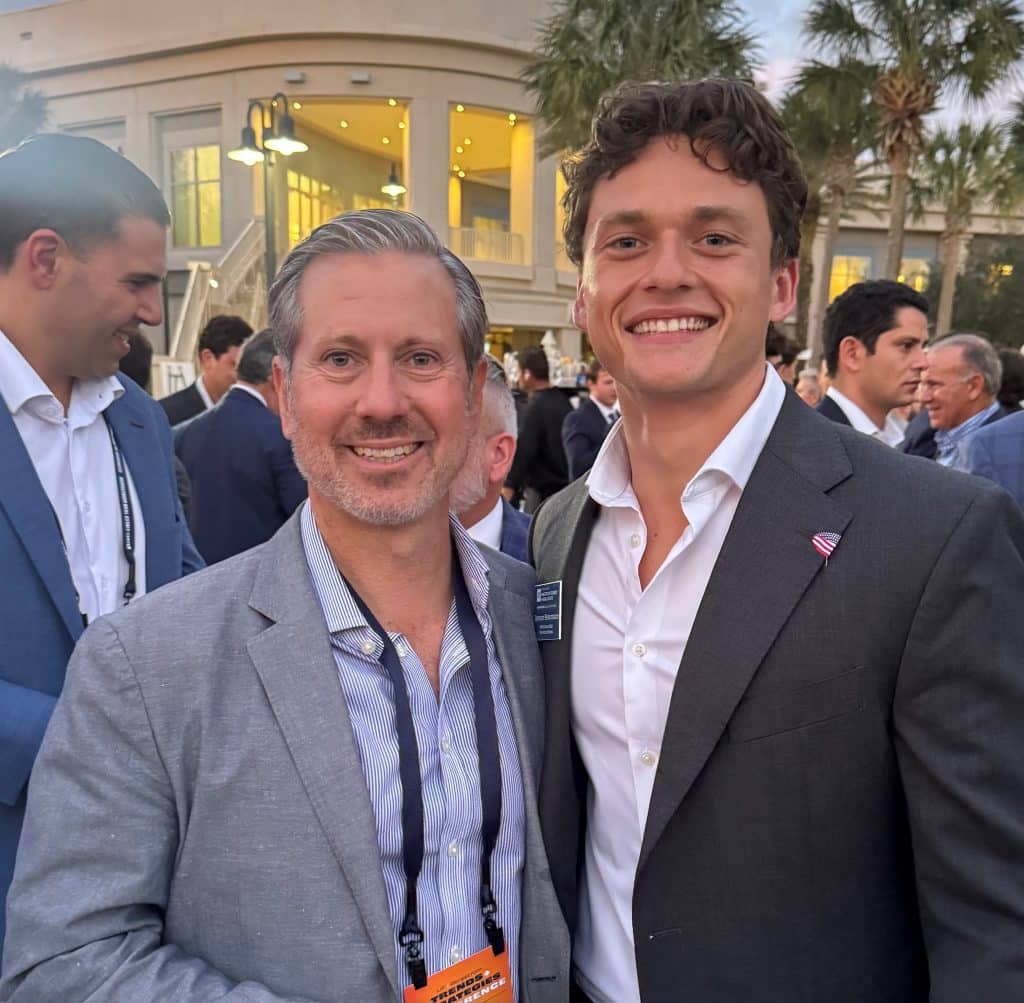 Aaron Wessner poses with Spencer Petermann (MSRE ’26) at the 2026 Trends Conference in Orlando.