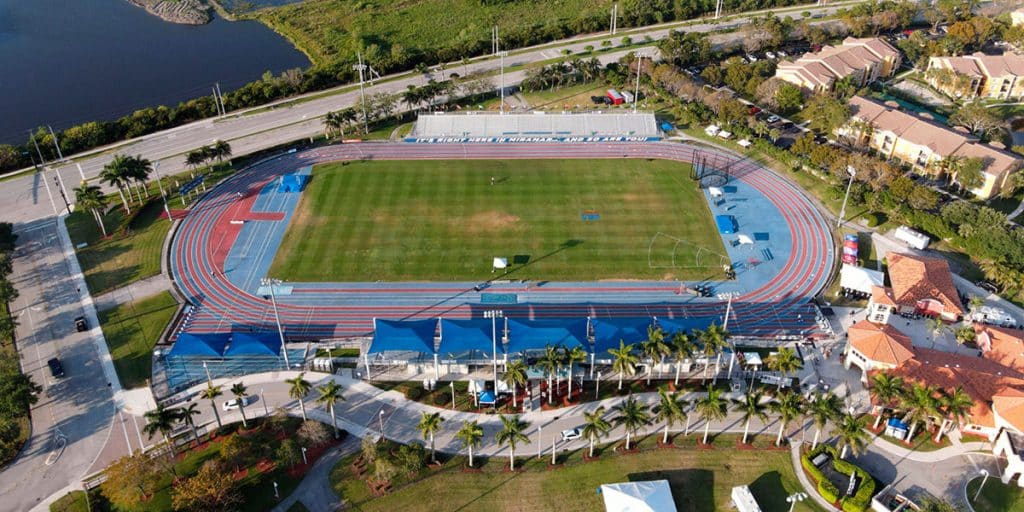 Aerial view of the Ansin Sports Complex