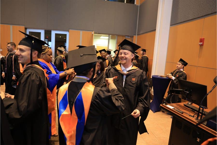 Students graduate with an MBA