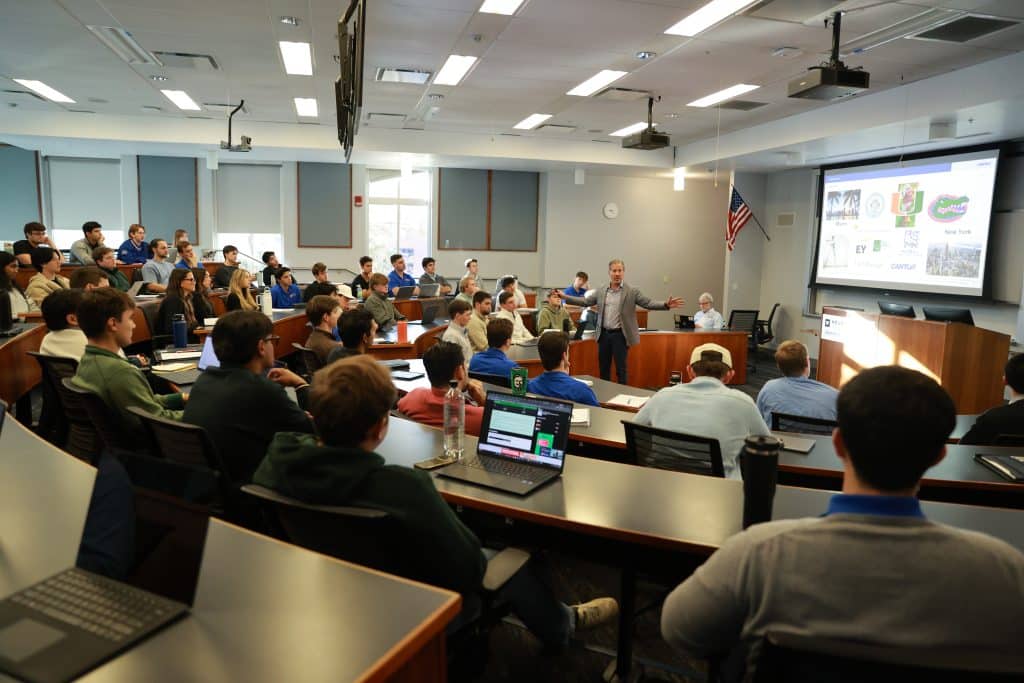 Aaron Wessner guest lecturing.