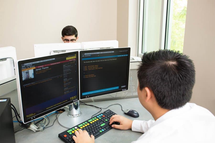 People working on computers